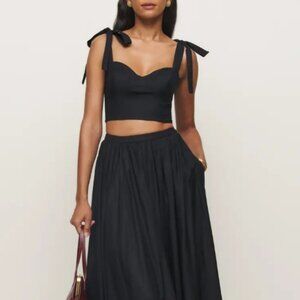 Reformation by Kacey Musgraves 2 piece Magnolia Tank and Midi Skirt